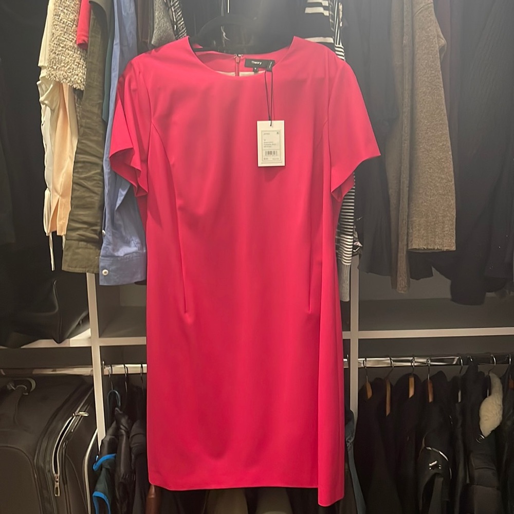 Theory Jatinn Dress in Watermelon - Size 16 - NWT